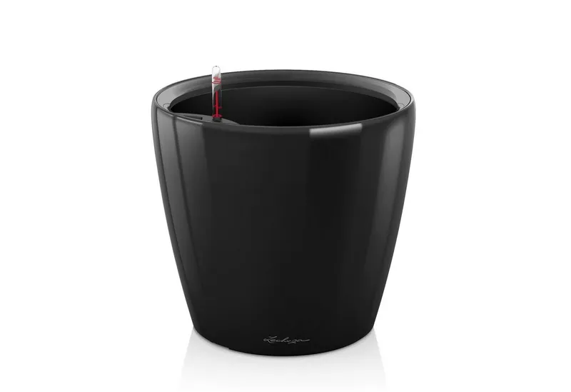 Lechuza® Lechuza® Pflanzkübel Pflanztopf Classico LS 21 schwarz hochglanz, Schwarz, – Produktbild 2 von 6