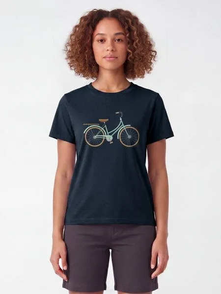 watapparel watapparel T-Shirt Frauen Mint Bike, French navy, – Produktbild 2 von 2
