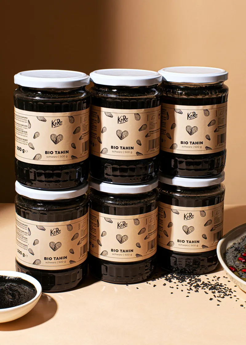 KoRo Schwarzes Bio Tahin 6 x 500 g – Produktbild 1 von 5