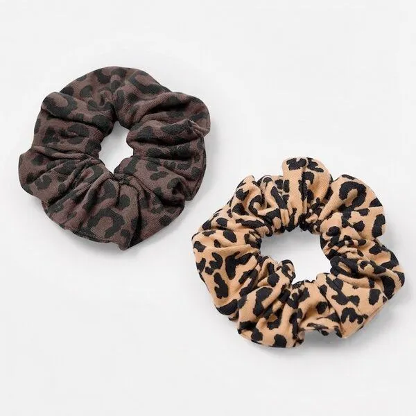 Orbasics Orbasics Zero Waste Scrunchies I Organic Cotton - 2 Pack, Jungle camel / jungle olive, – Produktbild 1 von 3