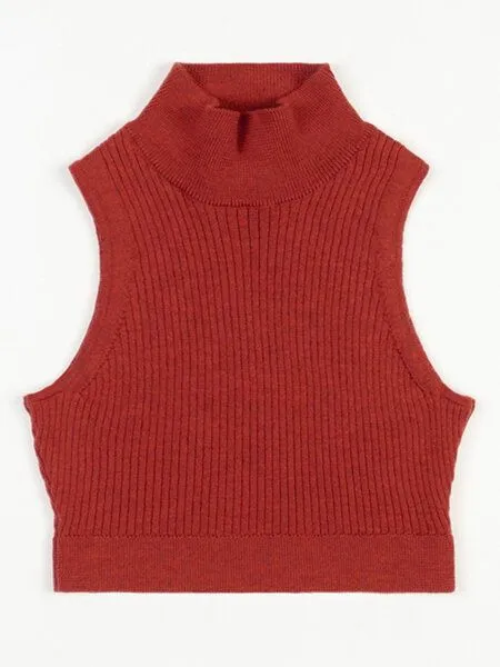 Rotholz Rotholz Knit Singlet - Damen Top aus Merinowolle, Dusty red (rot), – Produktbild 1 von 4