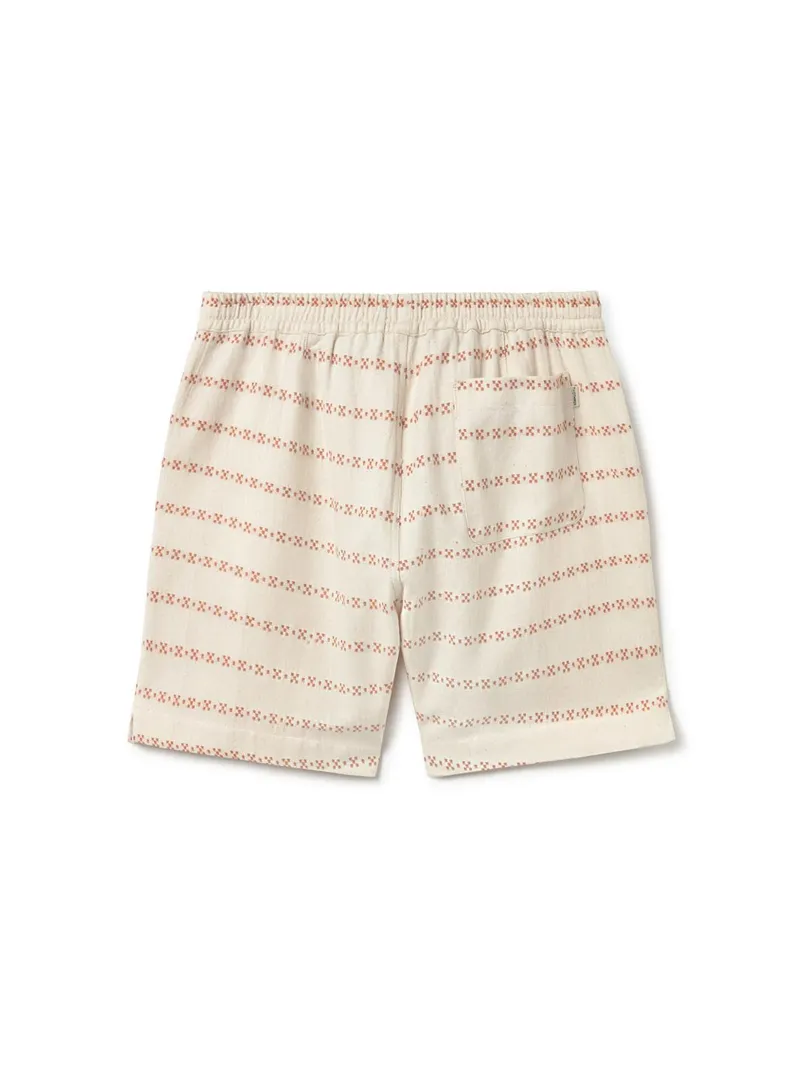 TWOTHIRDS TWOTHIRDS Herren vegan Shorts Neubukow Ecru/Adobe Jacquard, Beige, – Produktbild 2 von 2
