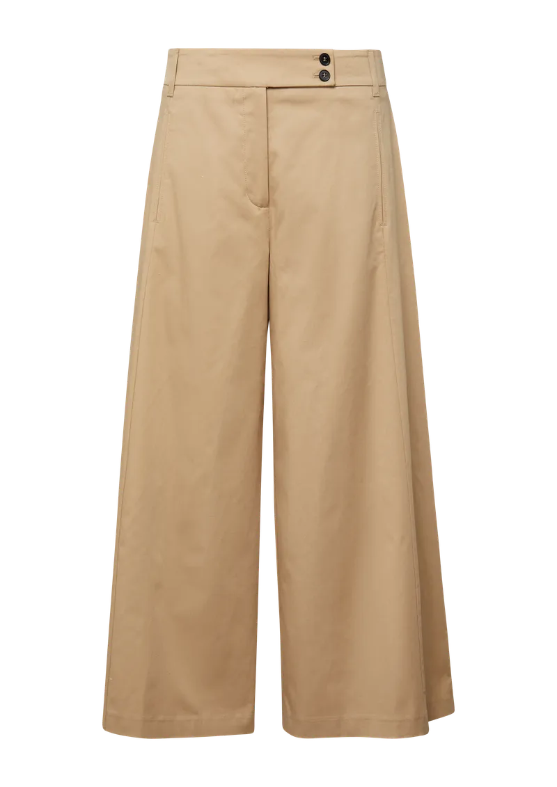 s.Oliver s.Oliver Culotte aus Lyocellmix mit Extra Wide Leg, Braun, – Produktbild 1 von 4