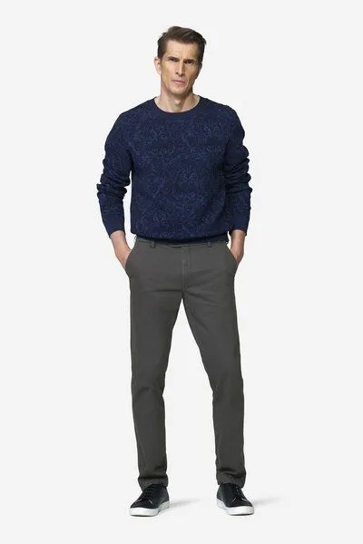 Meyer Meyer Chino mit Dehnbund, Grau (anthrazit), – Produktbild 2 von 4