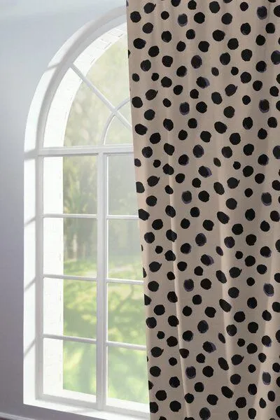 Nature by Adam Nature by Adam Vorhang aus Leinen & Bio-Baumwolle - Made in Germany - Dots, Lila, – Produktbild 5 von 8