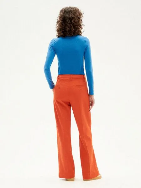 thinking mu thinking mu lockere High Waist - Hermione Pants - aus biologisch angebauter Baumwolle, Pumpkin (orange), – Produktbild 2 von 4