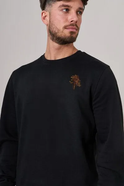 Kultgut Kultgut Tree in echter Woodoptik/ Vegan - Pullover flauschig & gemütlich, Schwarz, – Produktbild 4 von 4
