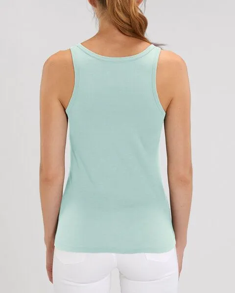 Human Family Human Family Bio Damen Sommer Tanktop - Glow "No Planet B" - weitere Farben, Türkisblau, – Produktbild 2 von 2
