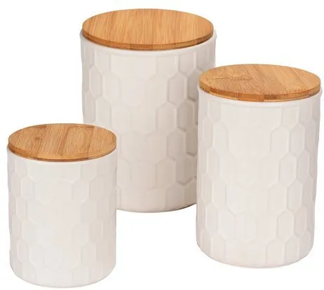 Wenko Wenko Vorratsdose Modell Maya, Keramik, (1-tlg), Frischhaltedose für Lebensmittel und Vorräte, luftdichter Deckel, Weiß, – Produktbild 4 von 8