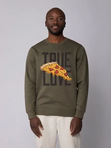 watapparel watapparel Sweatshirt Unisex True Love, Khaki, – Produktbild 2 von 4