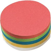 250 Blatt Moderatorenpapier Kreise 9,5 cm (farbig sortiert) – Produktbild 1 von 1