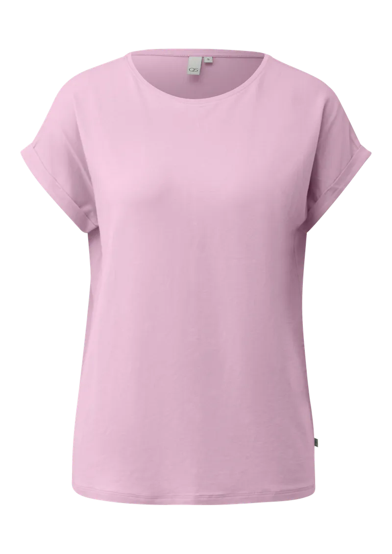QS QS T-Shirt aus Lyocellmix, Pink, – Produktbild 1 von 3