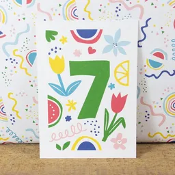 Bow & Hummingbird Bow & Hummingbird Postkarte Seven/Sieben – Produktbild 1 von 1