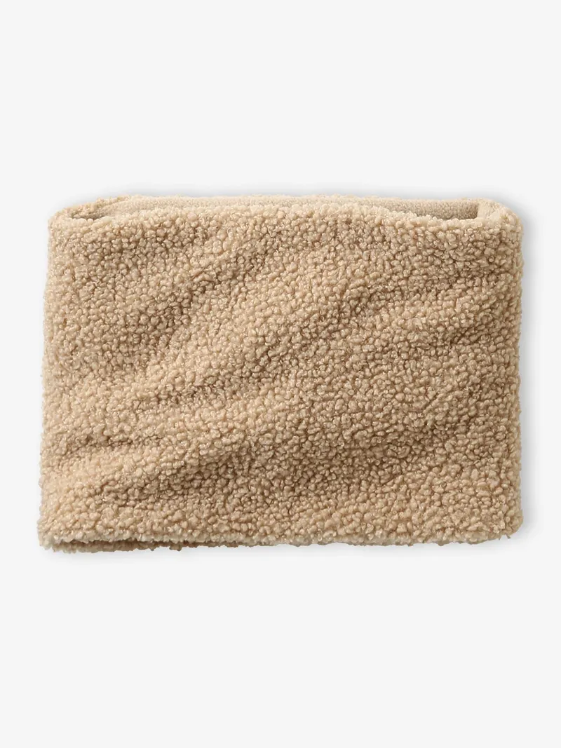 Vertbaudet Jungen Snood aus Teddyfleece-Futter, Beige, – Produktbild 1 von 2