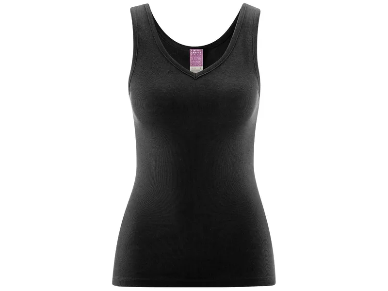 Living Crafts Living Crafts Damen V-Neck-Trägertop "Janine", black 36/38, Schwarz, – Produktbild 1 von 2
