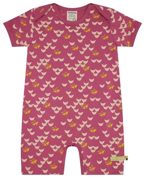 loud + proud loud + proud Babys & Kinder Spieler Druck, GOTS-zertifiziert, Rouge(rosa), – Produktbild 1 von 3