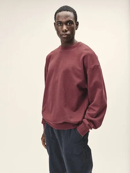 WOTE WOTE Sweatshirt Oversized aus Bio-Baumwolle, Dunkelrot, – Produktbild 1 von 3