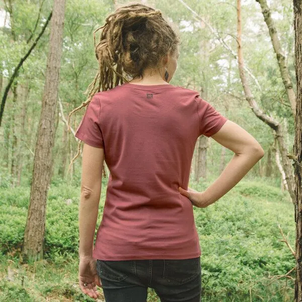 Cmig Cmig Tanne T-Shirt Damen aus Biobaumwolle, Hibiscus rose, – Produktbild 4 von 4