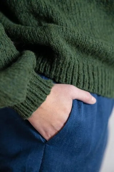Jyoti - Fair Works Jyoti - Fair Works Baby-Alpaka Strickpullover Lupuna, Olive, – Produktbild 4 von 4