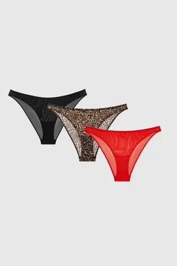 Understatement Understatement Damen vegan Multipack 3x Slips Mesh Multicolor – Produktbild 1 von 1