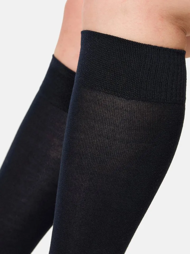 Nur Die Kniestrümpfe Bambus Damen (1er/3er/6er/9er Pack, 3-Paar) Knie-strümpfe thermo-socken overknee, Blau, – Produktbild 4 von 4