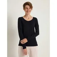 LANIUS LANIUS Langarmshirt aus Bio-Baumwolle, Black, – Produktbild 2 von 2
