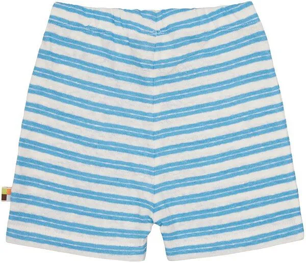 loud + proud loud + proud Babys & Kinder Short Ringel mit Leinen, GOTS-zertifiziert, Basin(blau), – Produktbild 1 von 2