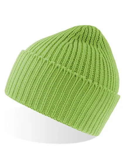 Atlantis Headwear Atlantis Headwear grob gestrickte Beanie-Mütze aus Polylana®-Garn, Acid grün, – Produktbild 2 von 3