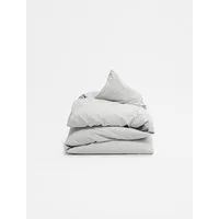 erlich textil erlich textil Finn Bettdeckenbezug aus weicher Bio-Baumwolle, made in Europe, Hellgrau, – Produktbild 1 von 3