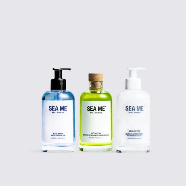 SEA ME SEA ME Mehrweg Starter Set | mit Handseife, Hand Lotion & Spülmittel | vegan | Mehrweg-Glas jeweils 250 ml – Produktbild 1 von 3