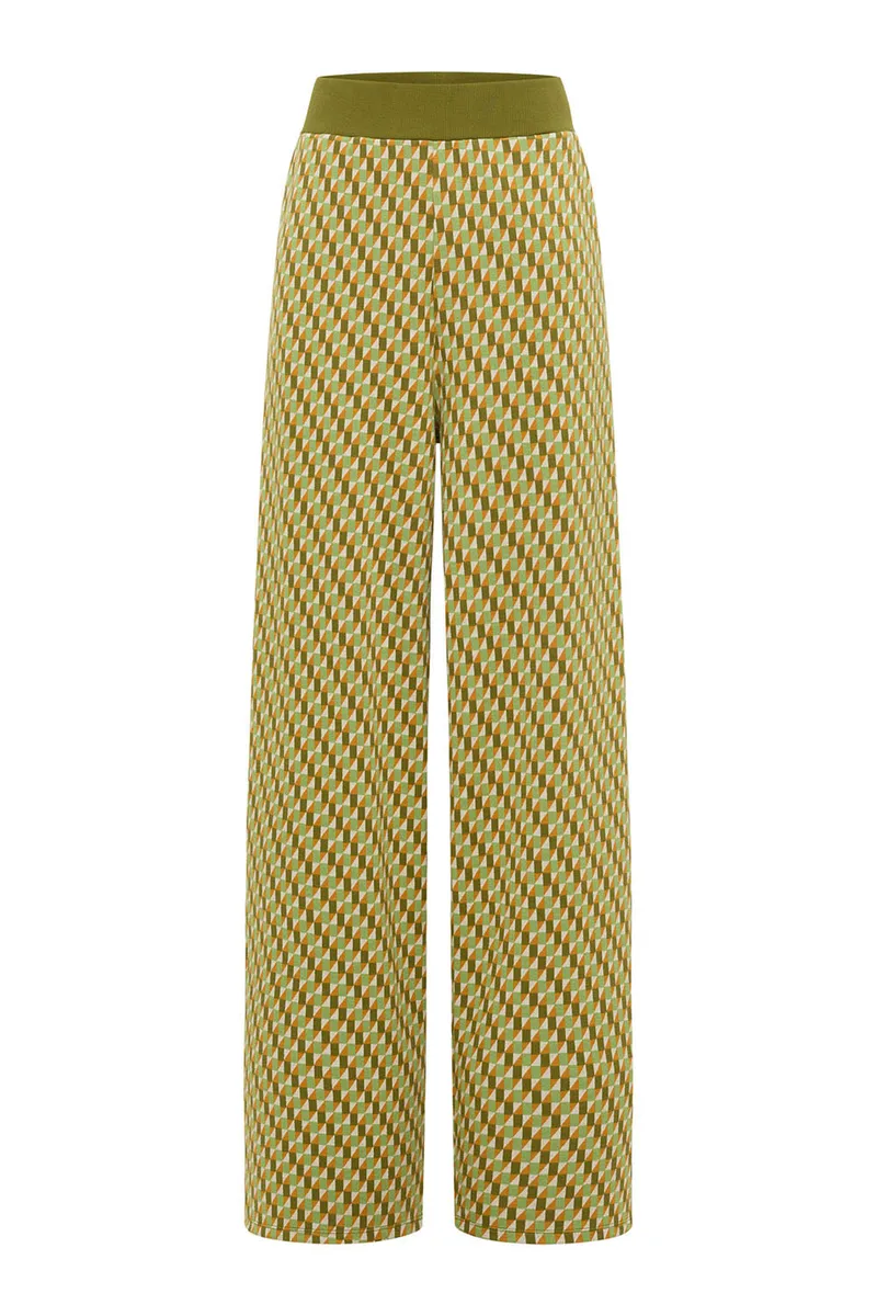 Tranquillo Tranquillo Strick-Hose Anikaa aus Biobaumwolle - green diamond – Produktbild 2 von 6