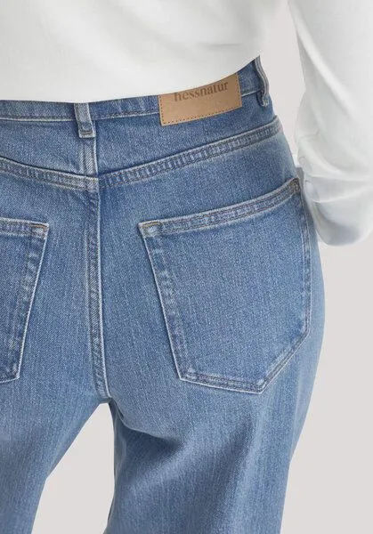 hessnatur hessnatur Jeans Super Wide Leg aus Bio-Denim, Medium blue, – Produktbild 2 von 3