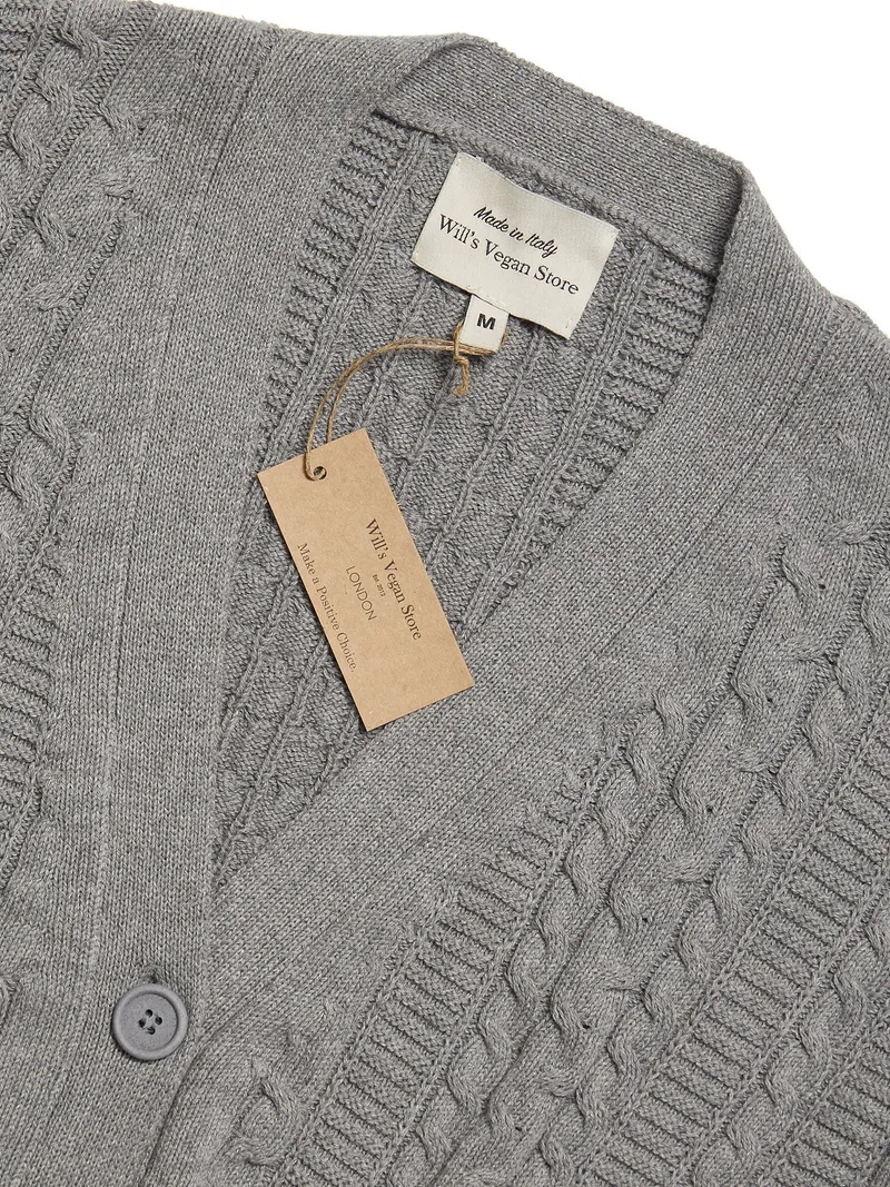 Will's Vegan Store Will's Vegan Store Damen vegan Strickjacke Grobstrick Grau, Grau, – Produktbild 2 von 2
