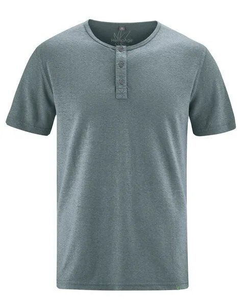 HempAge HempAge Herren Henley Hanf Vegan, Titan, – Produktbild 1 von 1