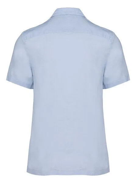 YTWOO YTWOO Nachhaltiges Kurzarmhemd aus 100% Leinen, Hellblau, – Produktbild 2 von 4