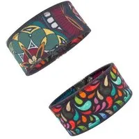 Seegarn Seegarn Wende-Armband 3cm, Mandala (blau) / paisley gr (schwarz), – Produktbild 1 von 1