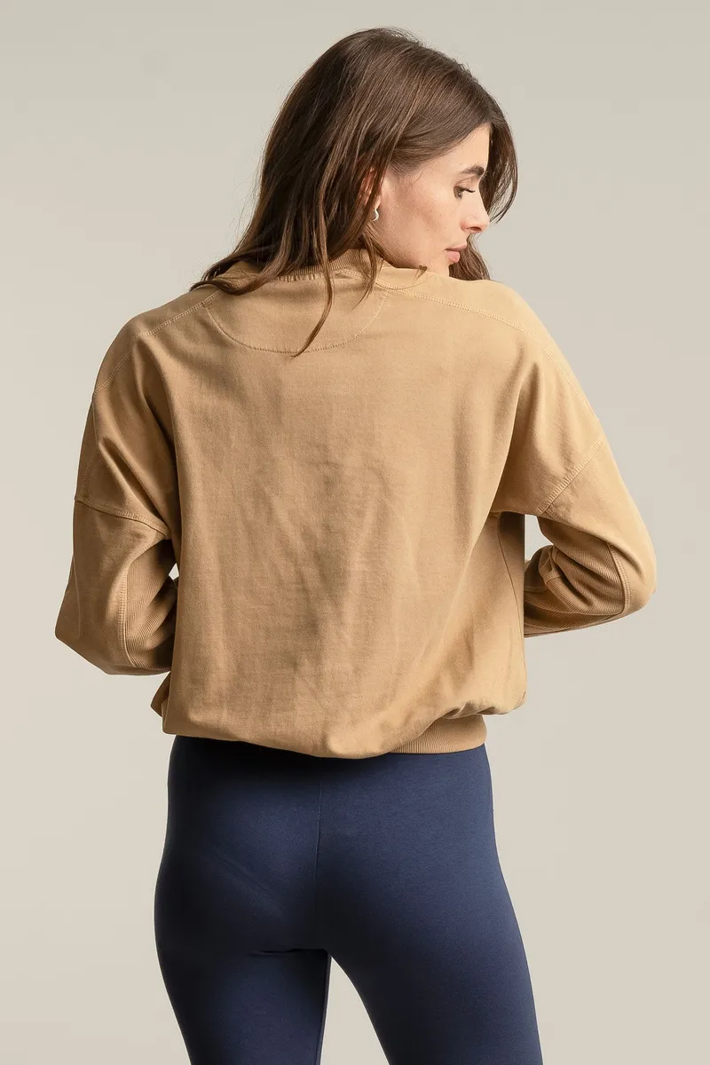 KOMODO KOMODO Damen vegan Sweatshirt Dawn Croissant Beige, Beige, – Produktbild 2 von 2