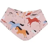 Walkiddy Baby Dreieckstuch Bio-Baumwolle GOTS Baby Horses, saugfähiges Halstuch für Speichel & Milch, hautfreundlich, kuschelweich, praktischer Druckknopfverschluss, perfektes Accessoire für kleine Pferdefans von Walkiddy – Produktbild 1 von 1