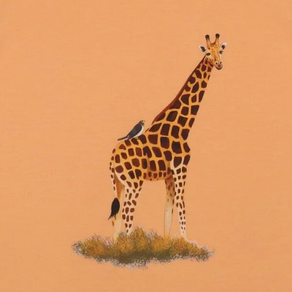 Walkiddy Walkiddy T-Shirt Apricot Giraffe-Frontprint Bio-Baumwolle GOTS – Produktbild 2 von 3