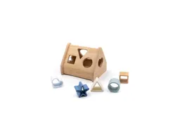 Bamboom Steckspiel aus Bambusholz mit 5 Silikonformen blau Maße 17 x 13,5 x 13 cm – Produktbild 1 von 1