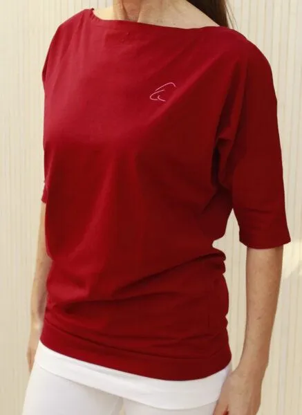ESPARTO ESPARTO Halbarmshirt Sadaa, Granatrot, – Produktbild 2 von 3