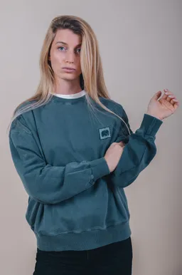 Trendsplant Trendsplant Damen vegan Oversized Pullover Espliego - Elm Grün – Produktbild 1 von 1