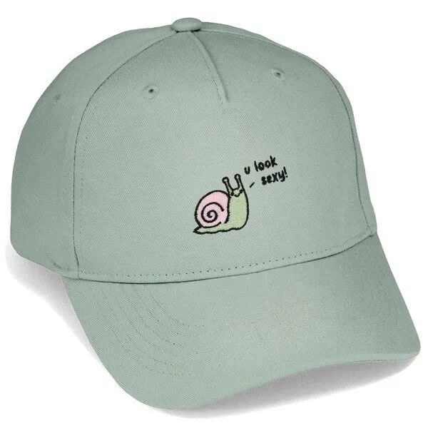 LIGARTI Bestickte Cap – Schnexy die Schnecke – LIGARTI Tiermanufaktur, Mintgrun, – Produktbild 1 von 4