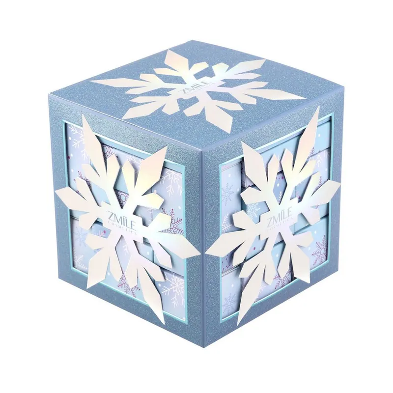 ZMILE COSMETICS Kosmetik-Adventskalender ZMILE COSMETICS Adventskalender Snow Flake Cube frosty white (24-tlg), Blau|weiß, – Produktbild 2 von 5
