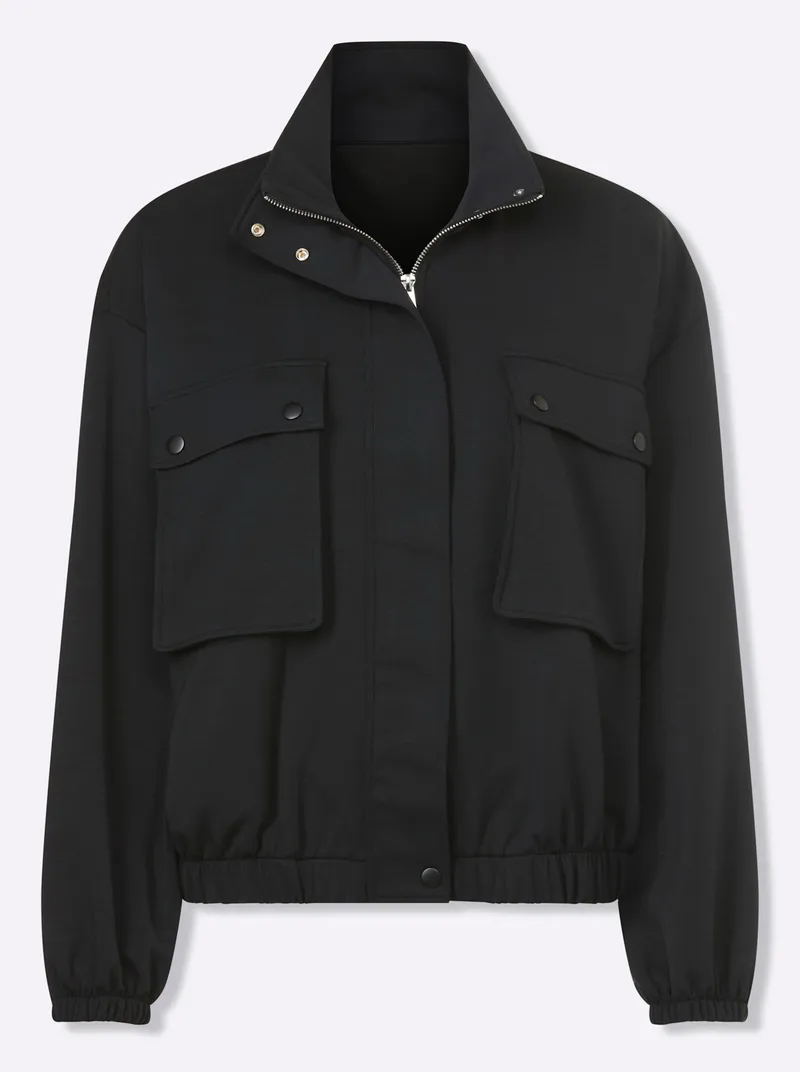 heine Sweatjacke schwarz, Schwarz, – Produktbild 1 von 2