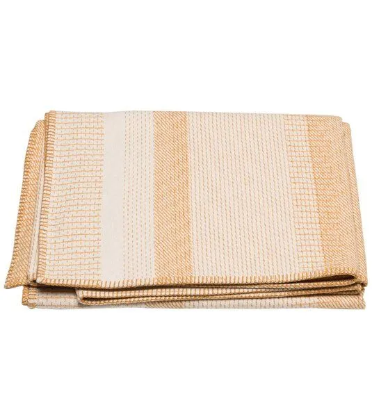 david fussenegger David Fussenegger Kuscheldecke Struktur, Écru-goldgelb, – Produktbild 2 von 3
