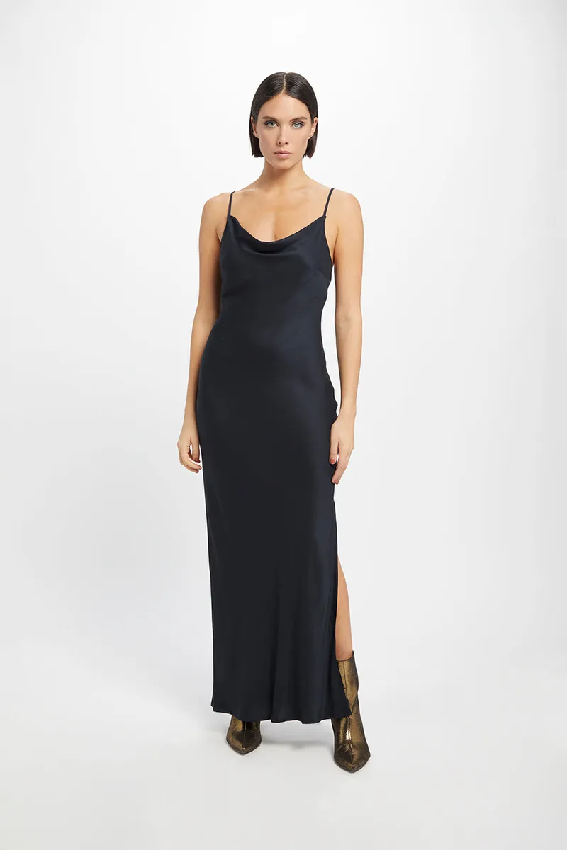 Neu Nomads Neu Nomads Damen vegan Kleid Cowl Neck Gown Schwarz, Schwarz, – Produktbild 1 von 1