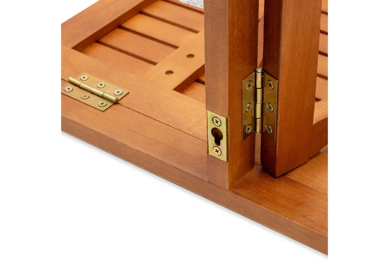 Spetebo Balkonhängetisch Eukalyptus Holz Balkon Hängetisch 60x40cm, Beige, – Produktbild 4 von 5