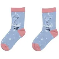 Walkiddy Kinder Socken Bio-Baumwolle Mermaids/White Horses lila GOTS zertifiziert weiche Walkiddy Kindersocken vegan elastisch atmungsaktiv nachhaltige Socken für Mädchen und Jungen – Produktbild 1 von 1