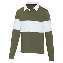 Elevate NXT Clyde Rugby Polo Sweatshirt Unisex, grün / weiß, 2XL – Produktbild 1 von 1
